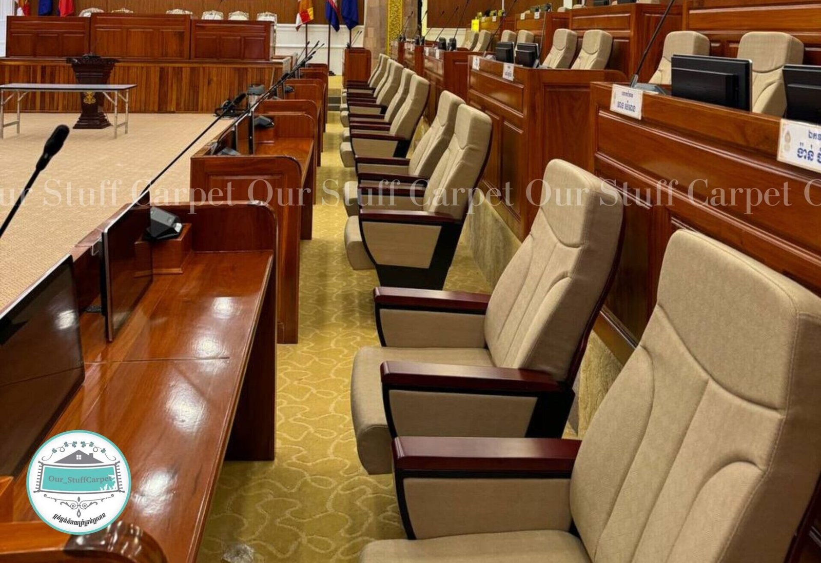 Senate Project Carpet Installation in Cambodia | Ourstuff Carpet